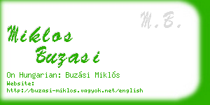 miklos buzasi business card