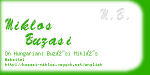 miklos buzasi business card